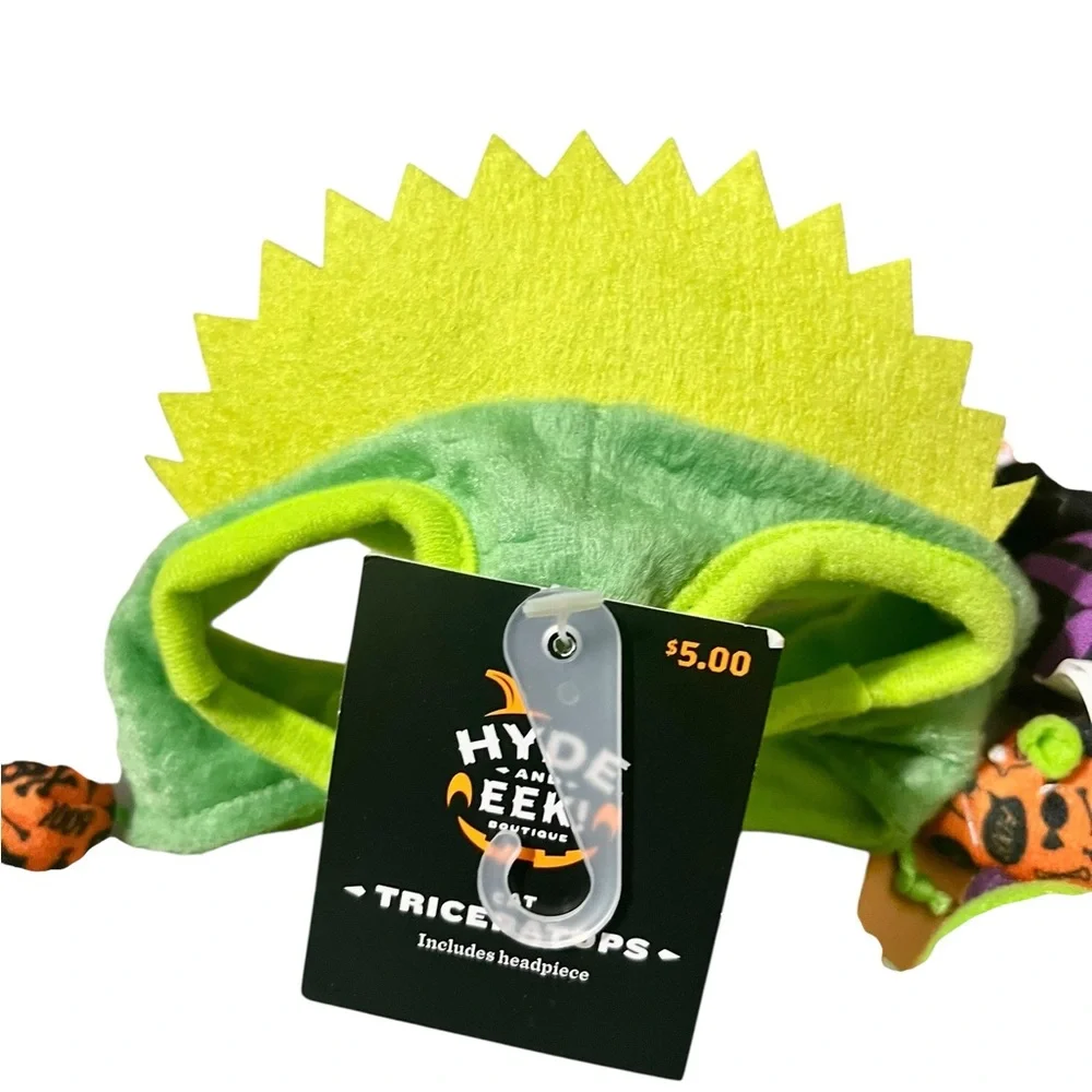 Hyde & Eek Green Dinosaur Cat Costume with Halloween Toys & Picture Frame New